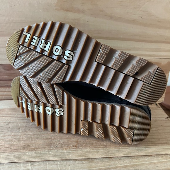 Sorel Blackened Brown Harlow Chelsea Waterproof Ankle Leather Bootie Size 7.5 - Picture 7 of 15